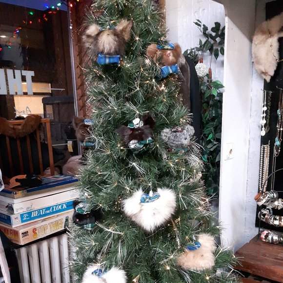 Tartan Teddy Bear Christmas Ornament - Newfoundland Tartan - Real Mink - Picture 6 of 7